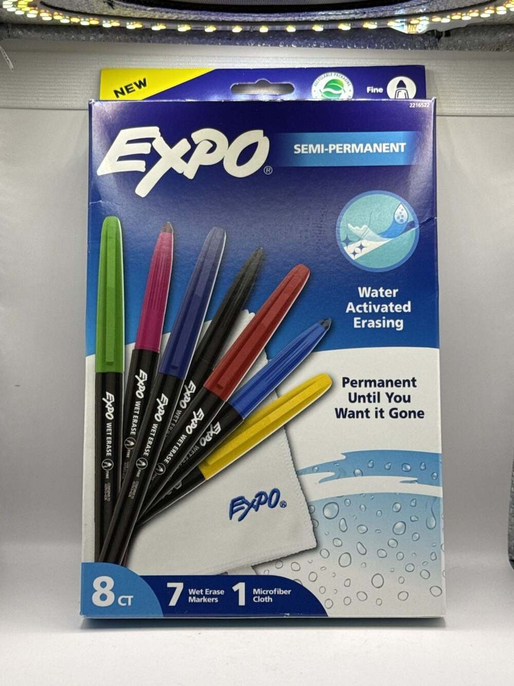 Expo Semi-Permanent Wet Erase Markers Fine 8 Count